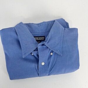 Land’s End 100% Cotton Size 17-36 TALL Long Sleeve Button-Down Shirt